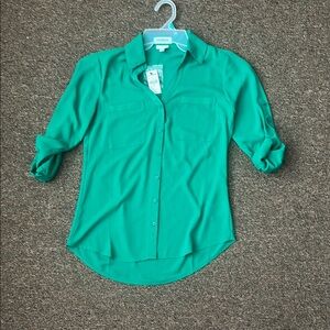 Express Green Women's Top